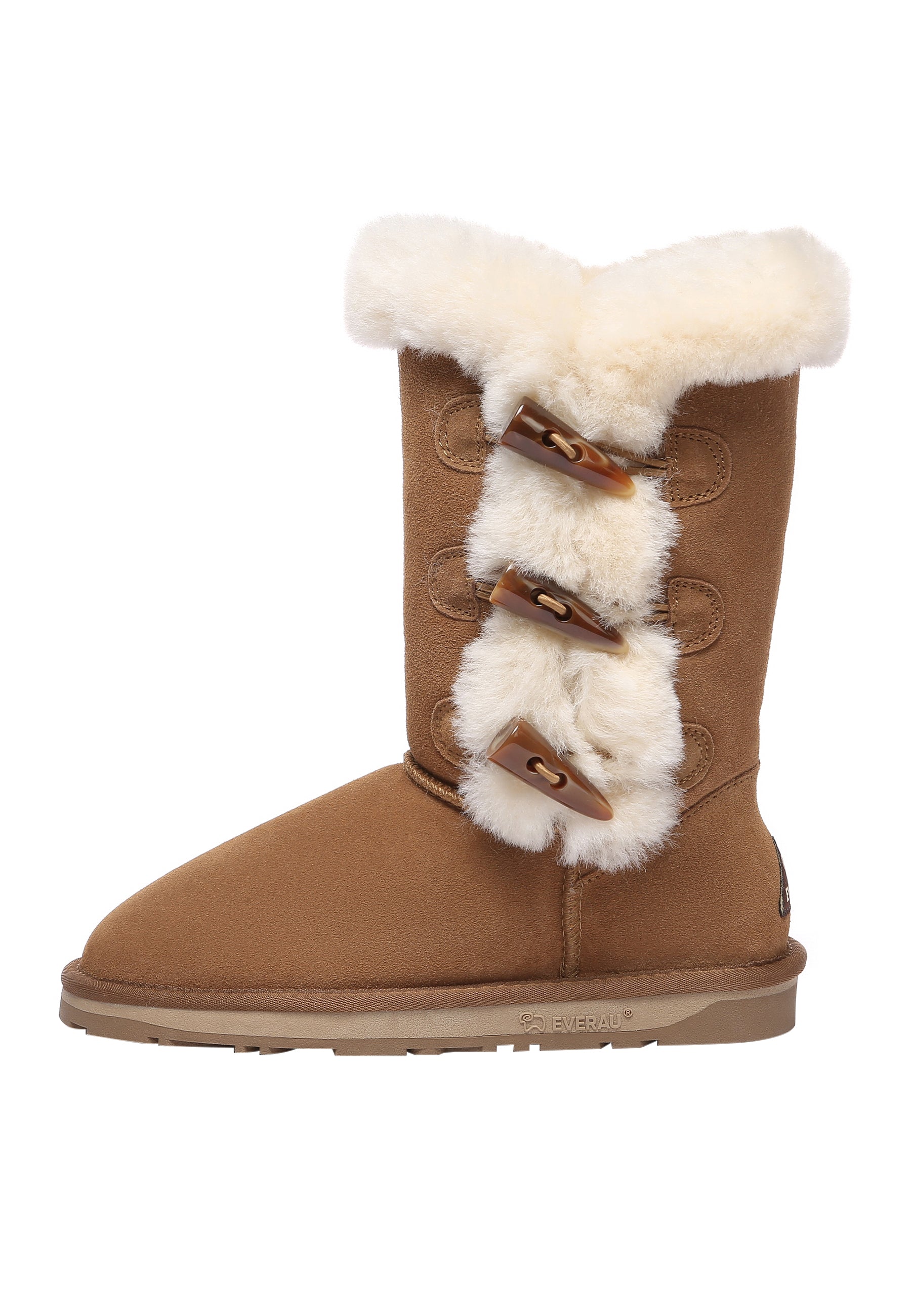 EVERAU Ashy Chestnut Tall Boots Botki Brązowe