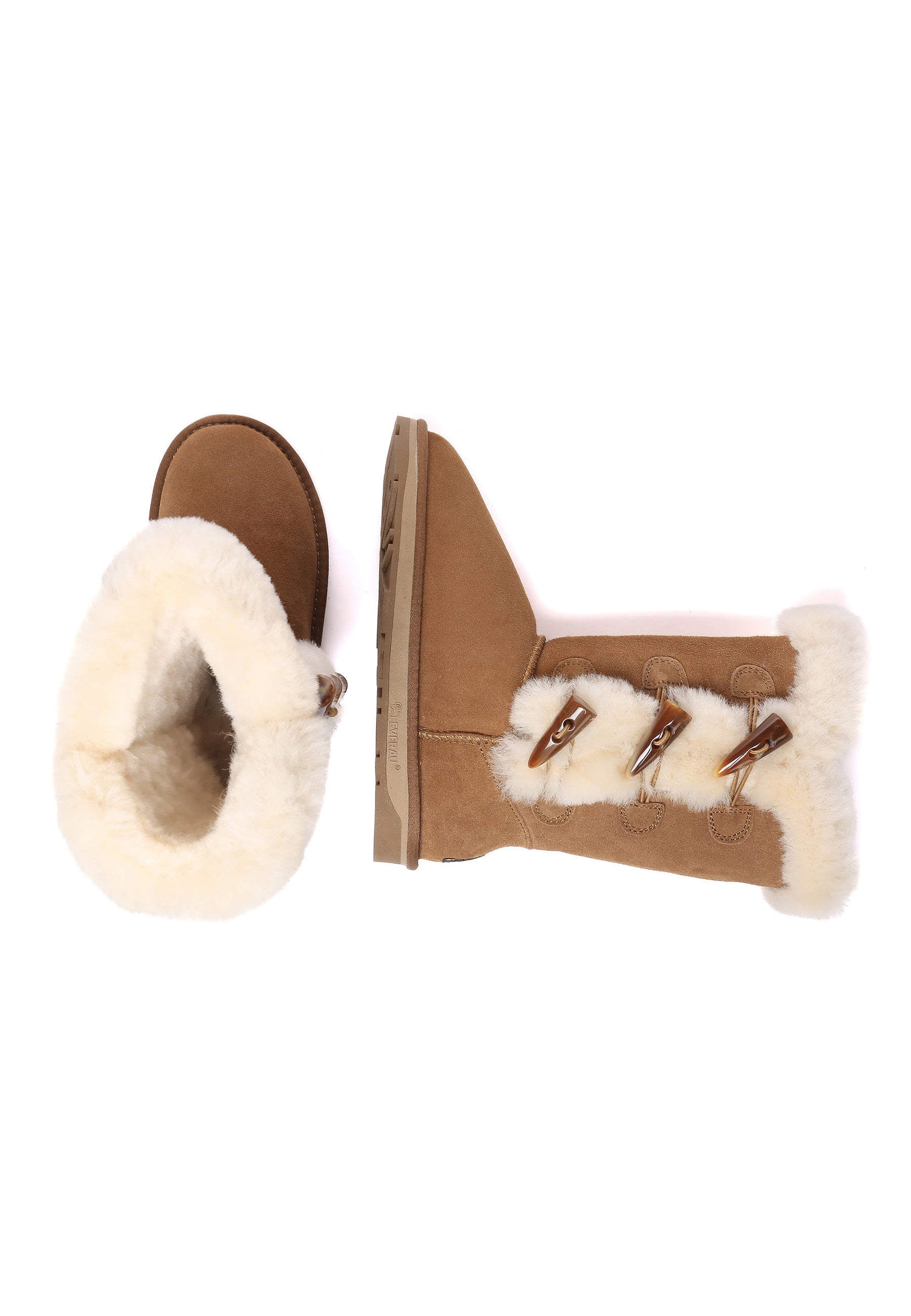 EVERAU Ashy Chestnut Tall Boots Botki Brązowe