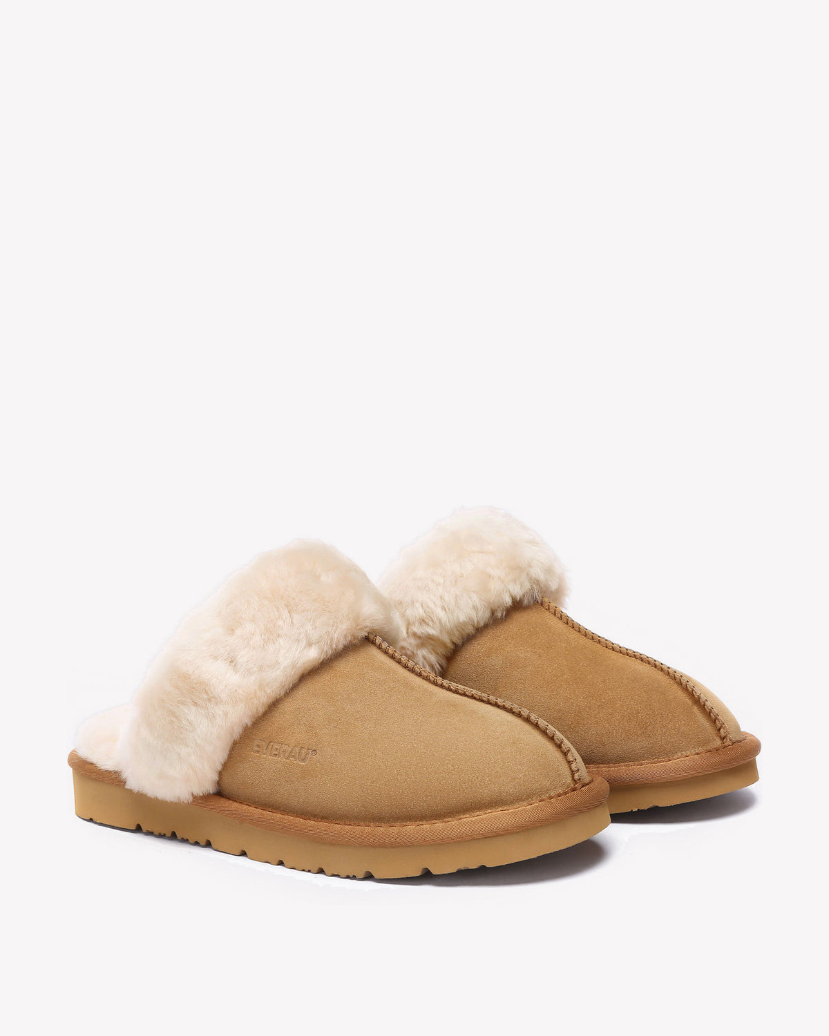EVERAU Raven Chestnut Slippers Kapcie Brązowe