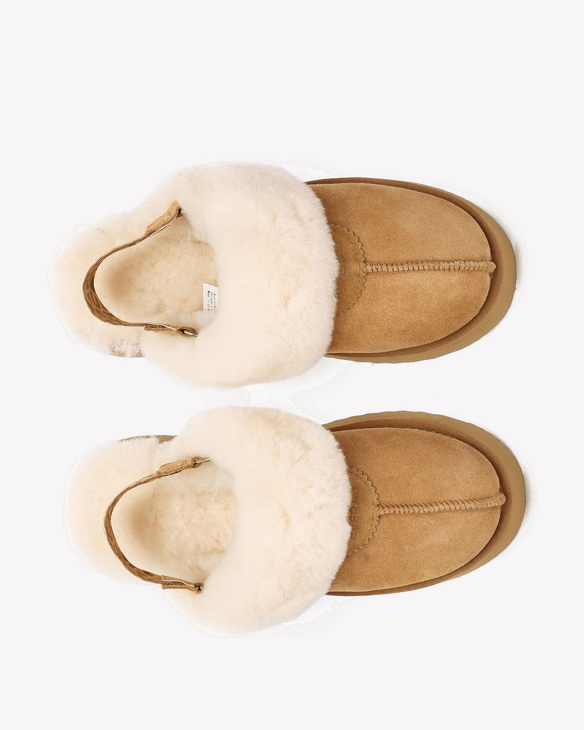 EVERAU Wagtail Chestnut Platform Slippers Kapcie Brązowe