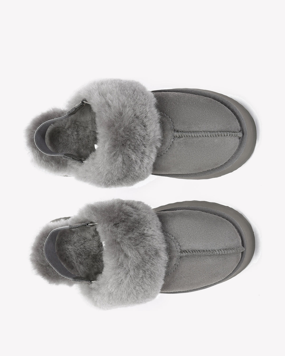 EVERAU Wagtail Grey Platform Slippers Kapcie Szare