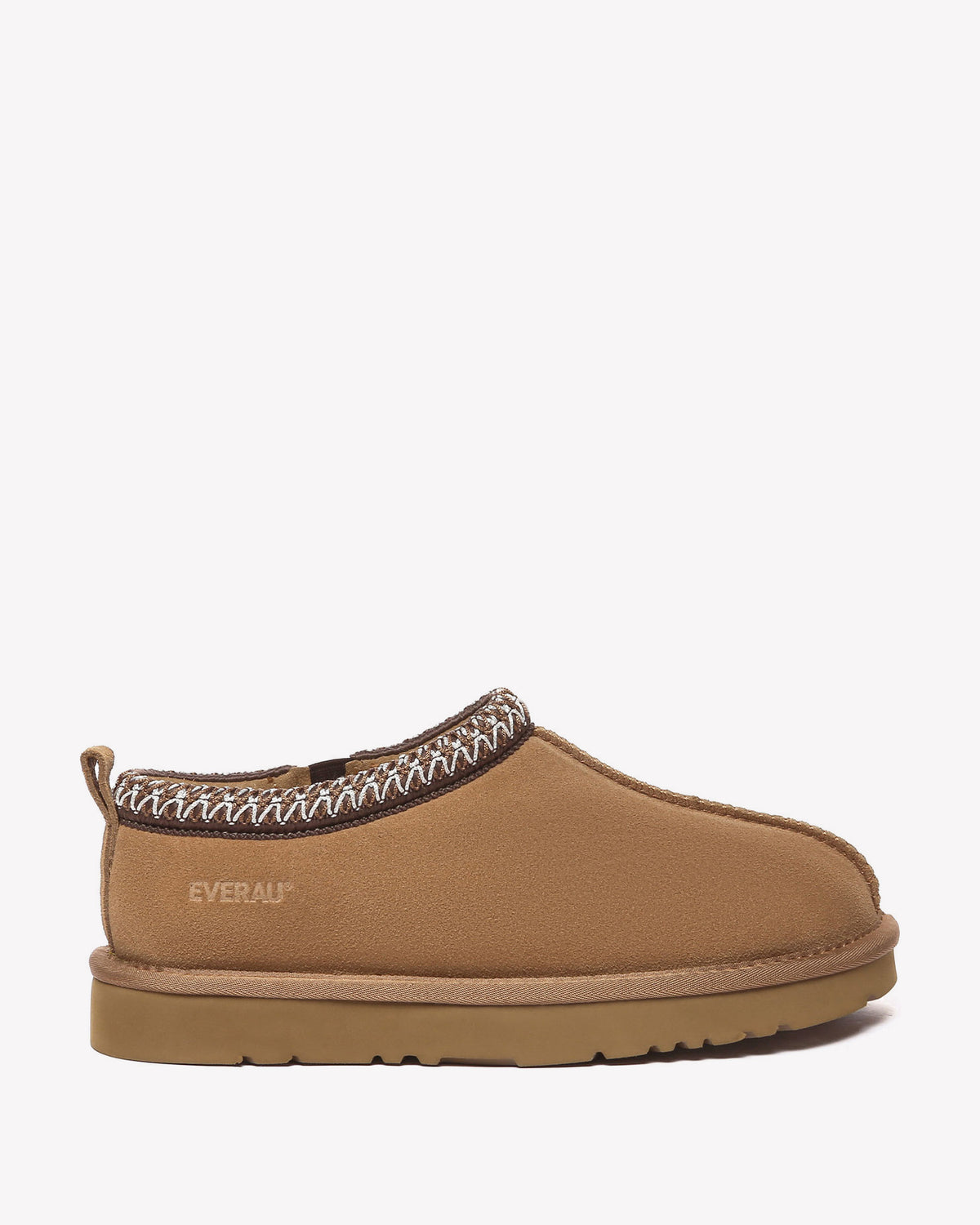 EVERAU Wigeon Chestnut Leather Slippers Brązowe
