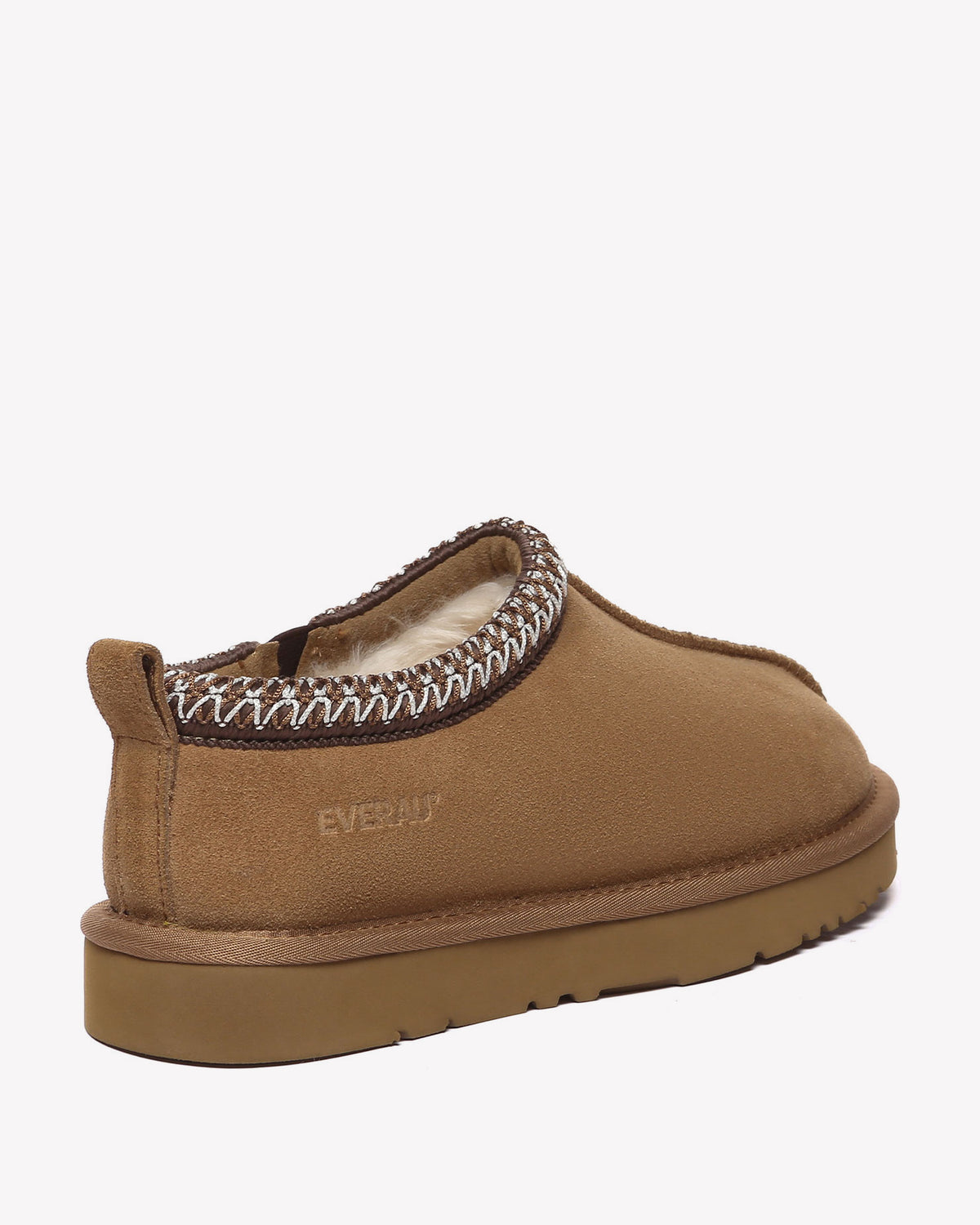 EVERAU Wigeon Chestnut Leather Slippers Brązowe