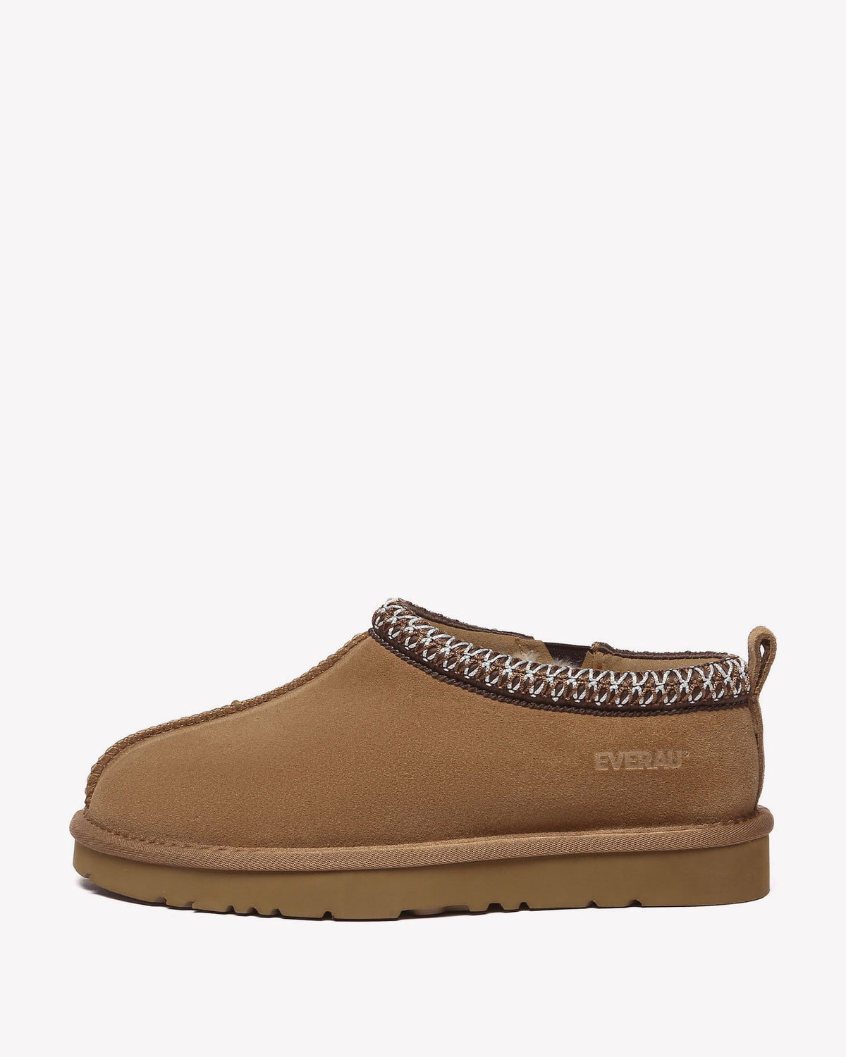 EVERAU Wigeon Chestnut Leather Slippers Brązowe
