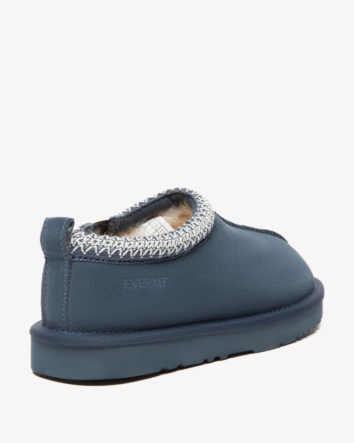 EVERAU Wigeon Denim Blue Leather Slippers Niebieskie