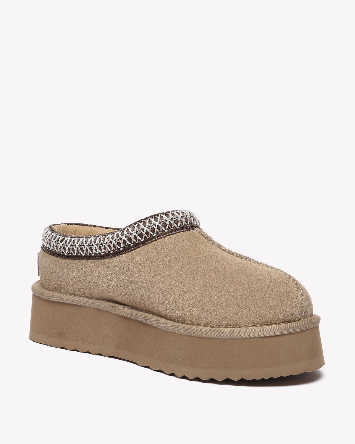 EVERAU Wonga Leather Slippers Kapcie Beżowe