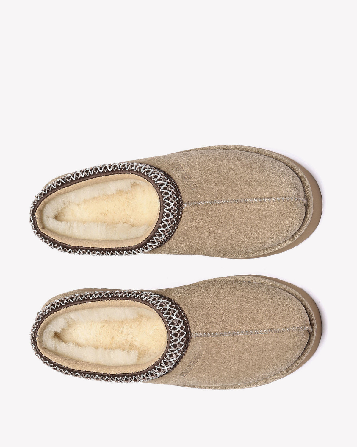 EVERAU Wonga Leather Slippers Kapcie Beżowe