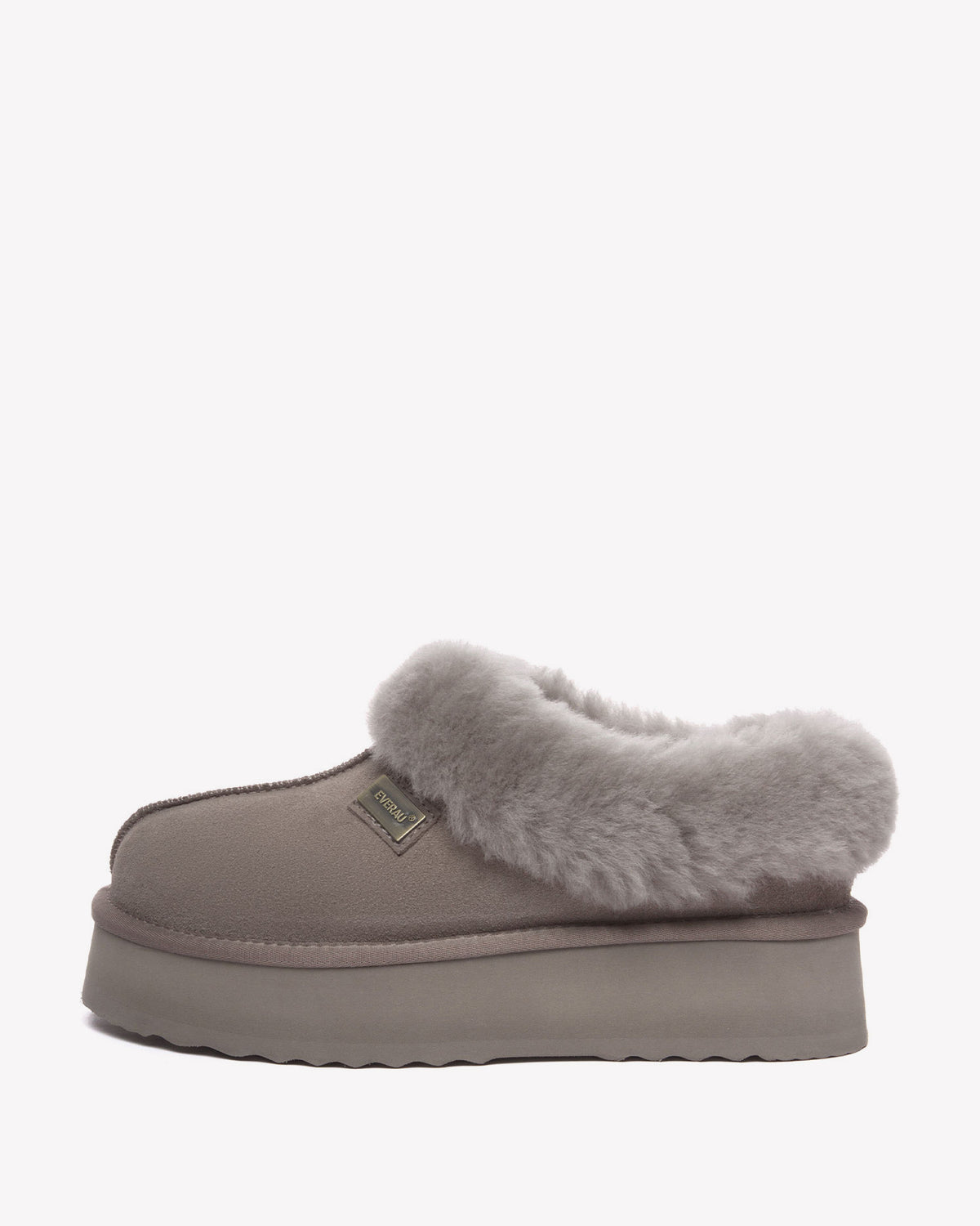 EVERAU Topknot Brown Leather Slippers Kapcie Brązowe