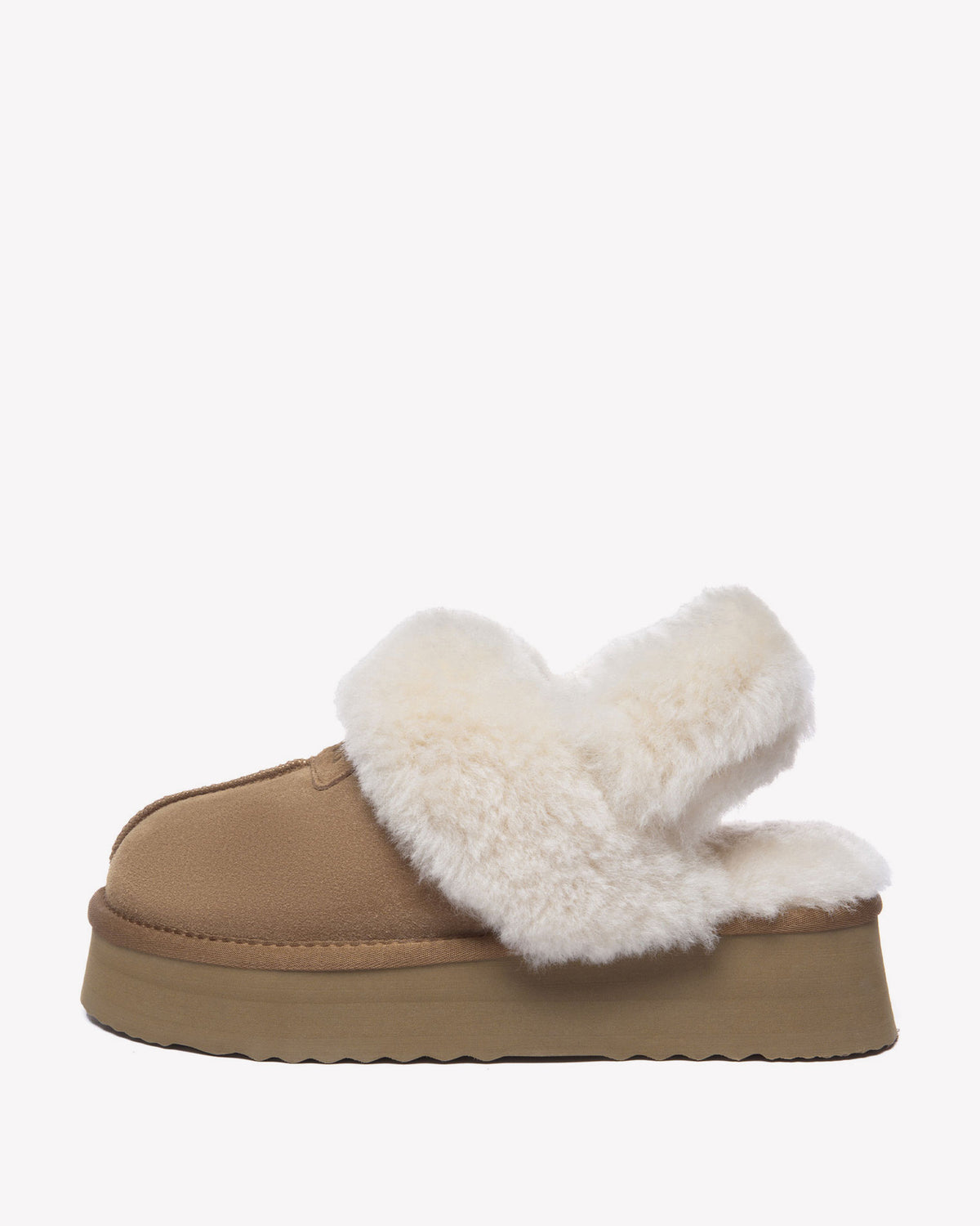 EVERAU Fantail Chestnut Leather Slippers With Two Removable Straps Kapcie Brązowe