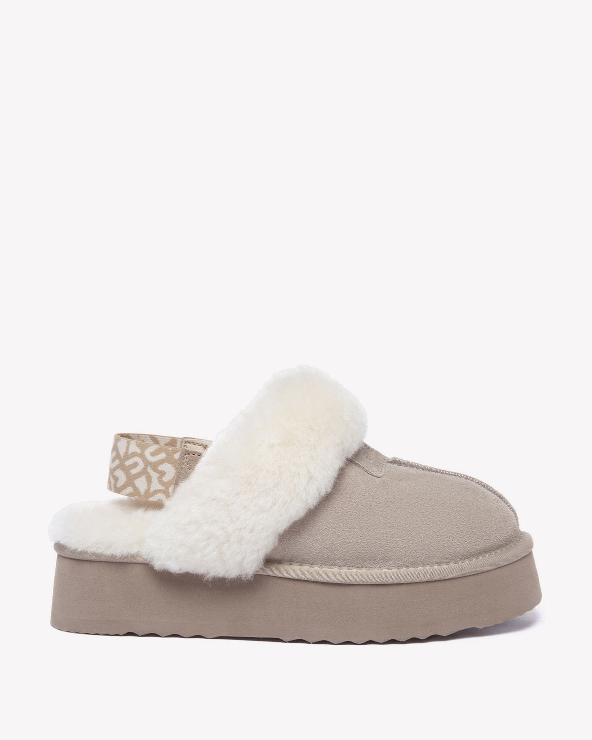 EVERAU Fantail Leather Slippers With Two Removable Straps Kapcie Beżowe