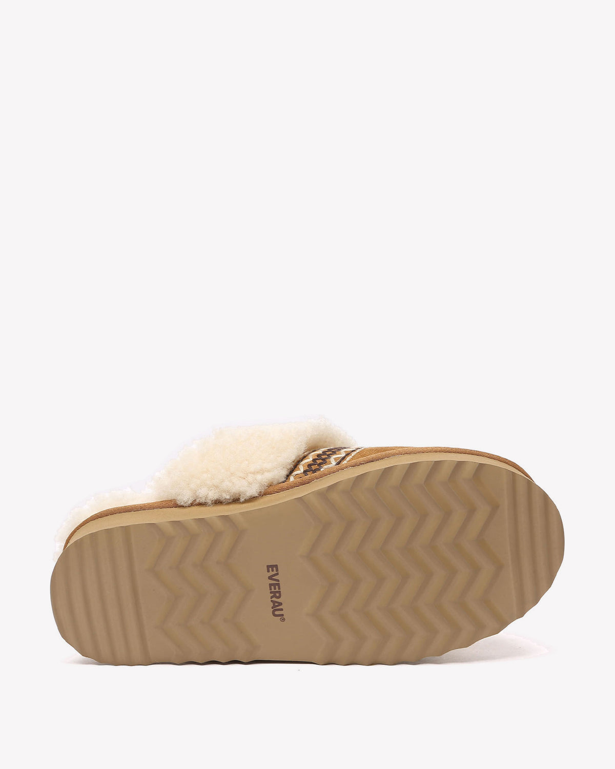 EVERAU Crake Chestnut Platform Slippers Kapcie Brązowe