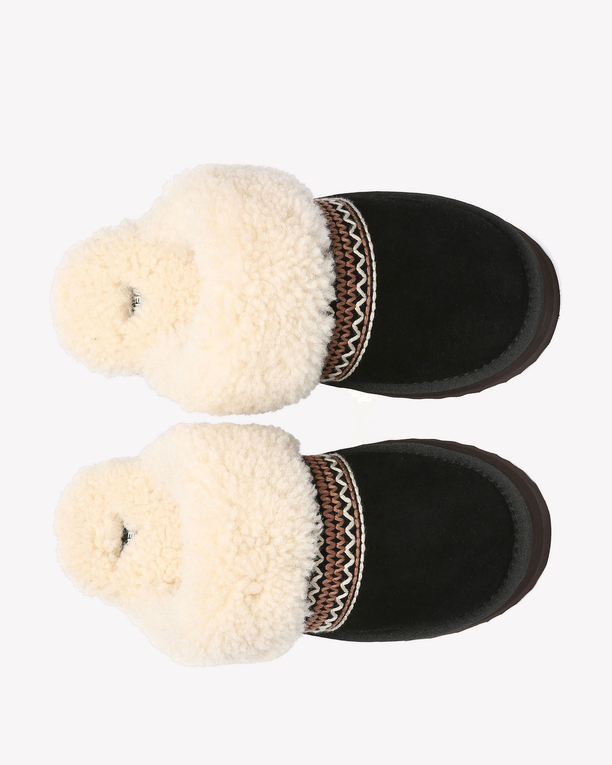 EVERAU Crake Black Platform Slippers Kapcie Czarne