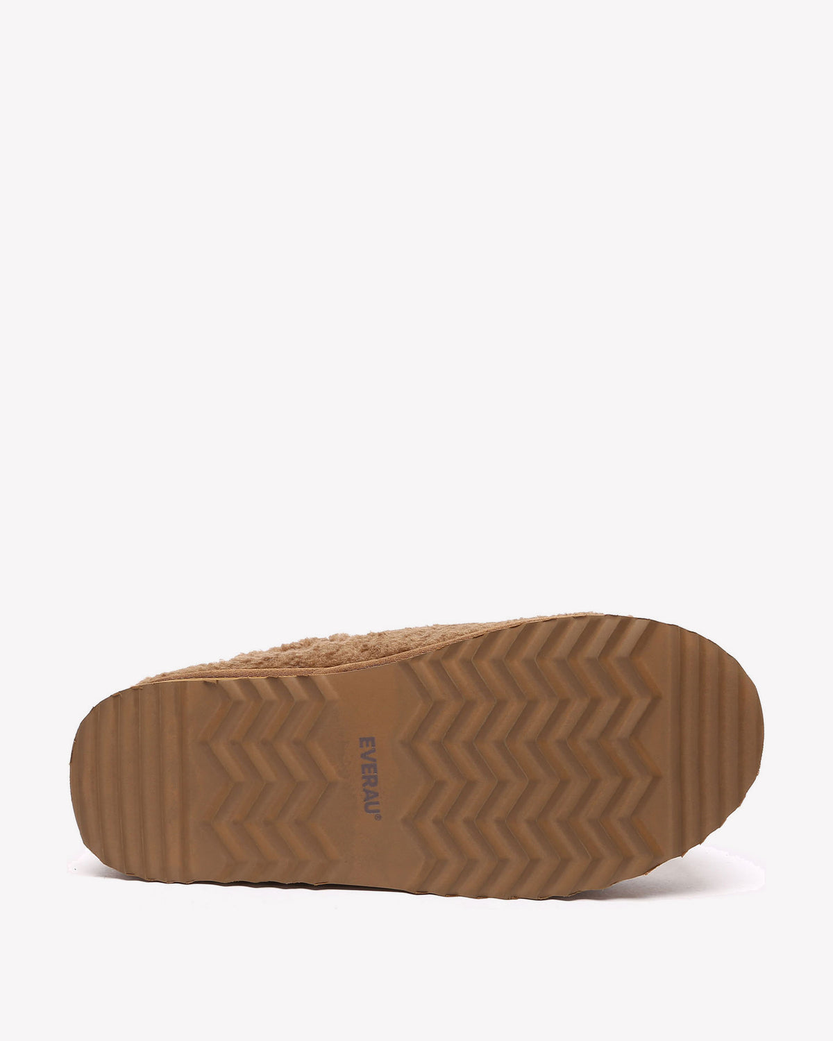 EVERAU Lewin Chestnut Plush Platform Slippers Kapcie Brązowe
