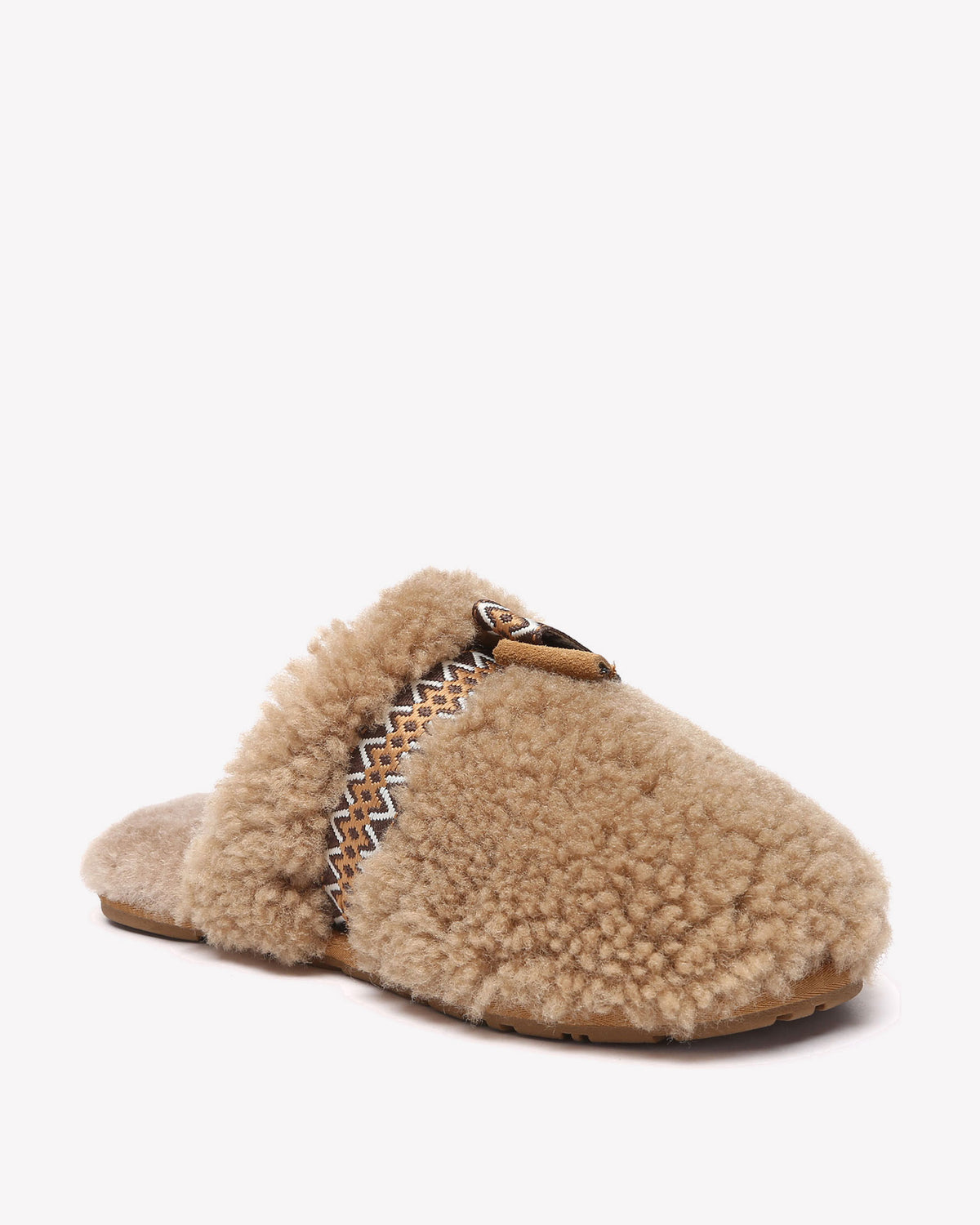 EVERAU Moorhen Brown Bow Slippers Kapcie Brązowe