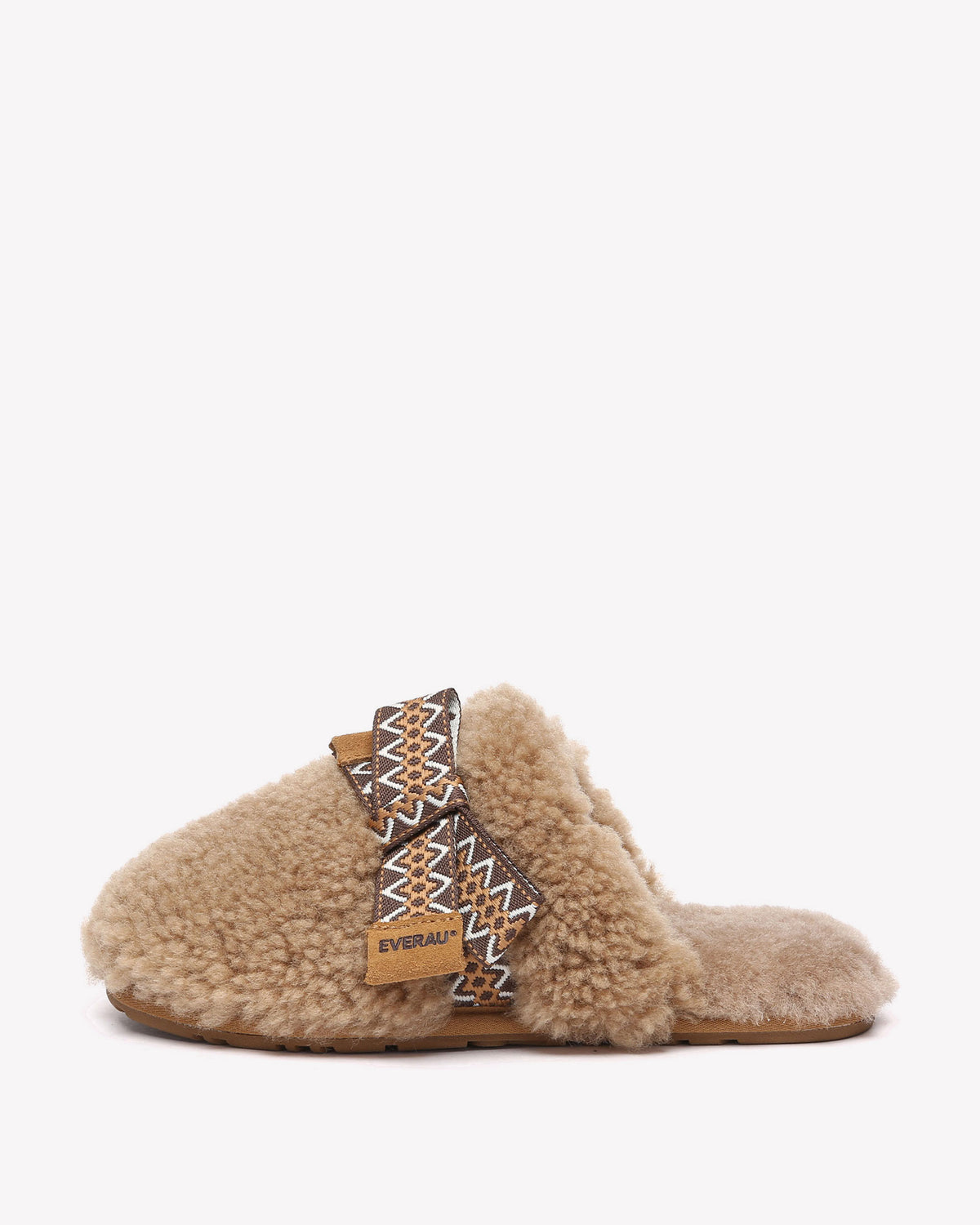 EVERAU Moorhen Brown Bow Slippers Kapcie Brązowe