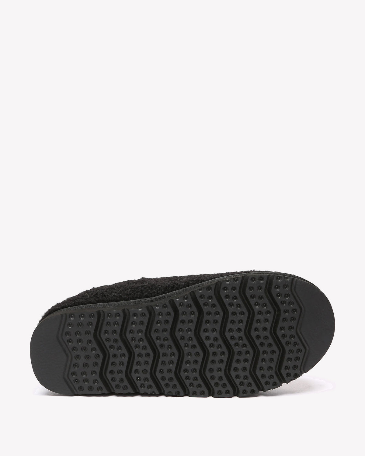 EVERAU Snipe Black Plush Ankle Slippers Kapcie Czarne