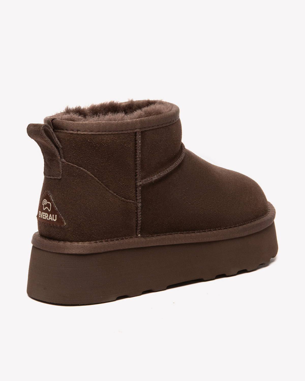 EVERAU Heron Chocolate Ultra Mini Platform Boots Botki Czekoladowe