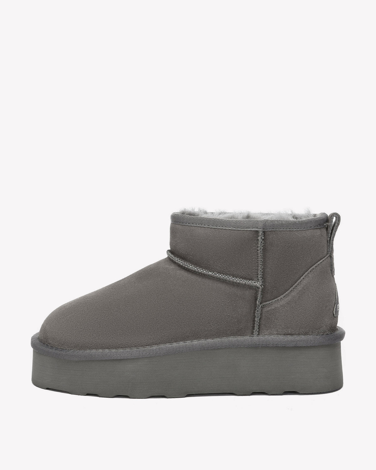 EVERAU Heron Grey Ultra Mini Platform Boots Botki Szare