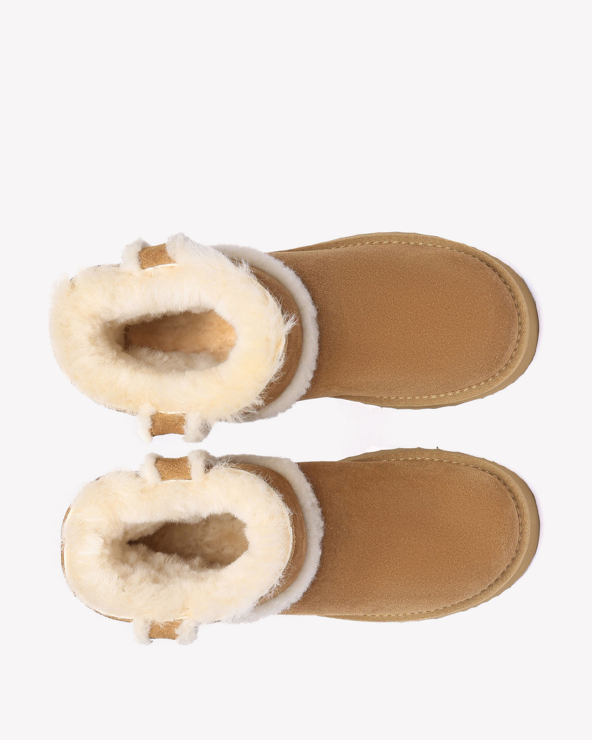 EVERAU Barren Chestnut Leather Chic Platform Short Boots Botki Brązowe