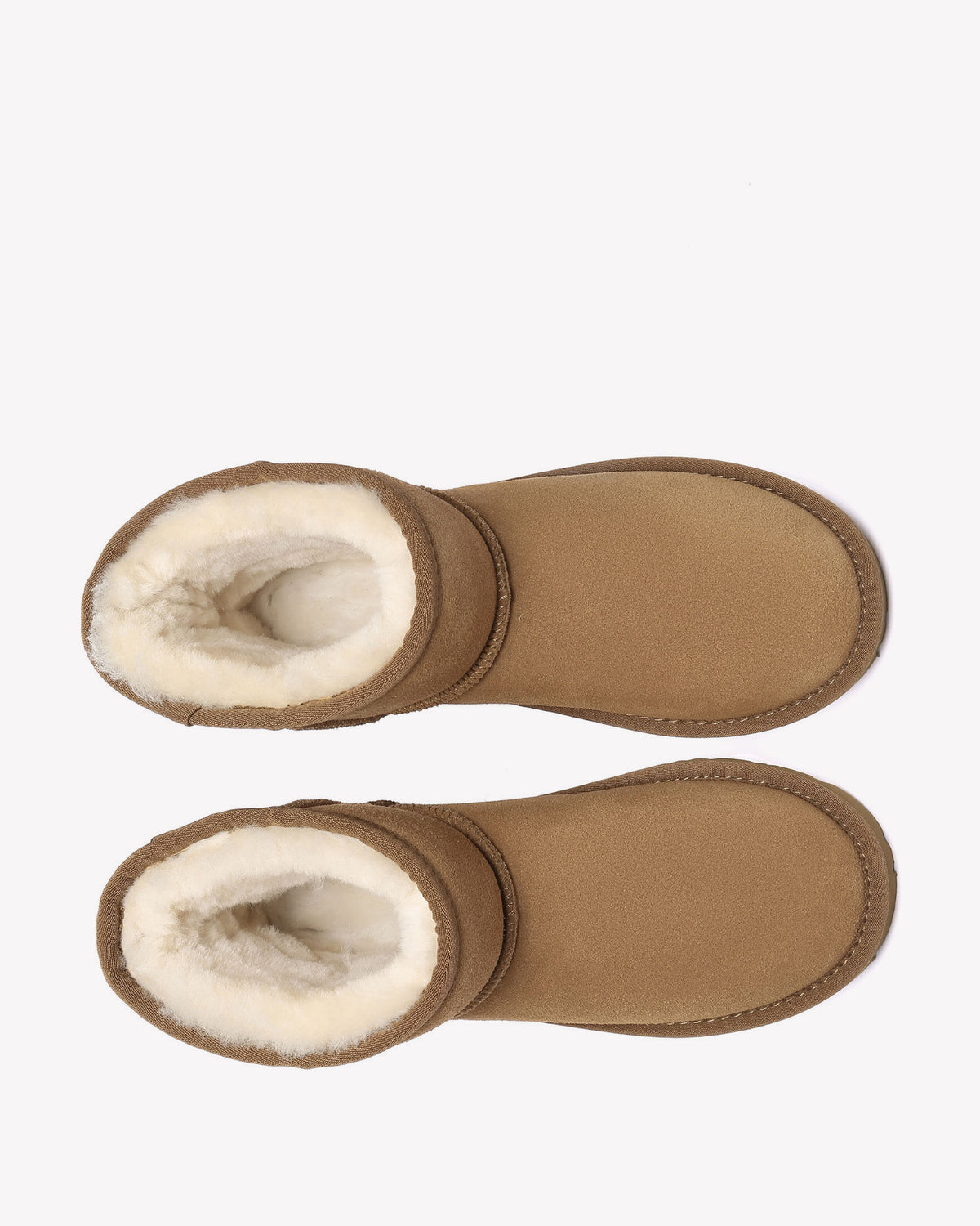 EVERAU Ostrich Chestnut Leather Short Boots Botki Brązowe