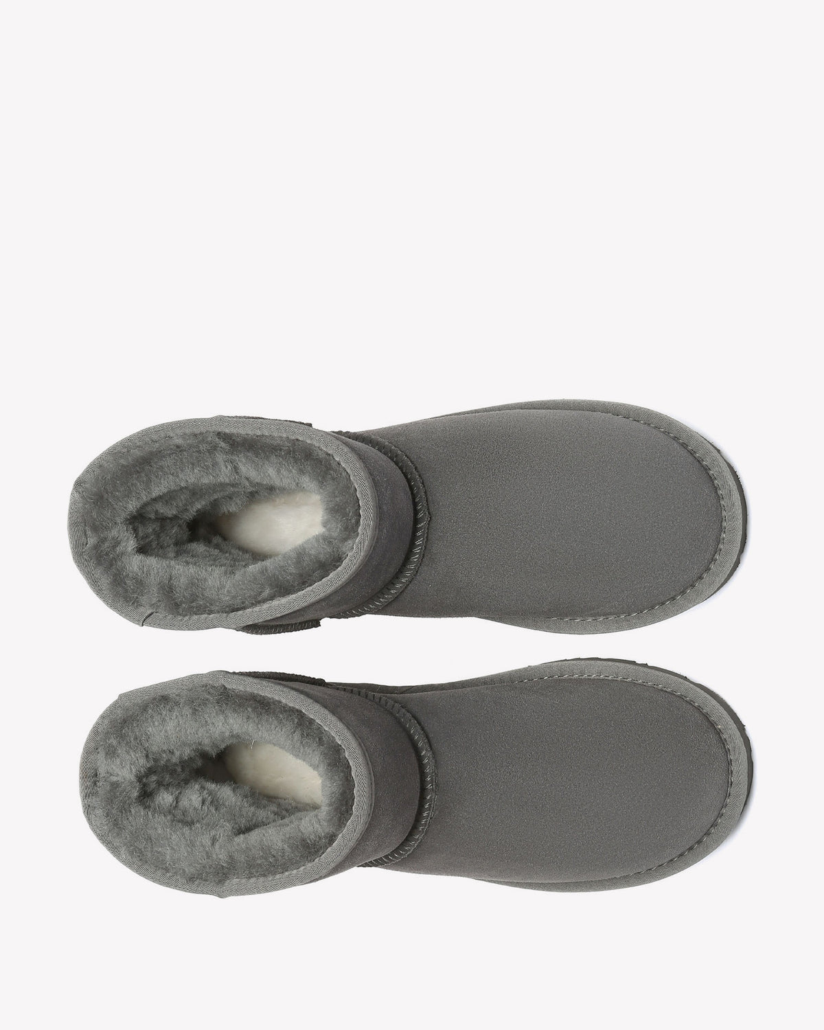 EVERAU Ostrich Grey Leather Short Boots Botki Szare