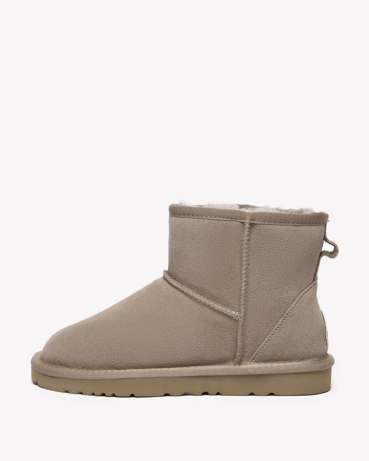 EVERAU Ostrich Brown Leather Short Boots Botki Brązowe