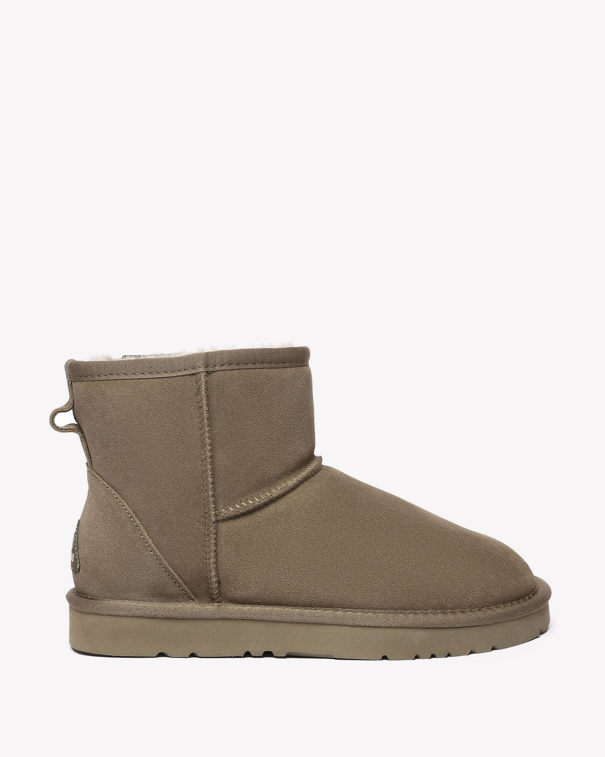 EVERAU Ostrich Caribou Leather Short Boots Botki Zielone