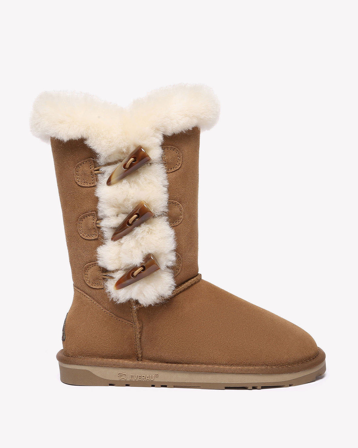 EVERAU Ashy Chestnut Tall Boots Botki Brązowe