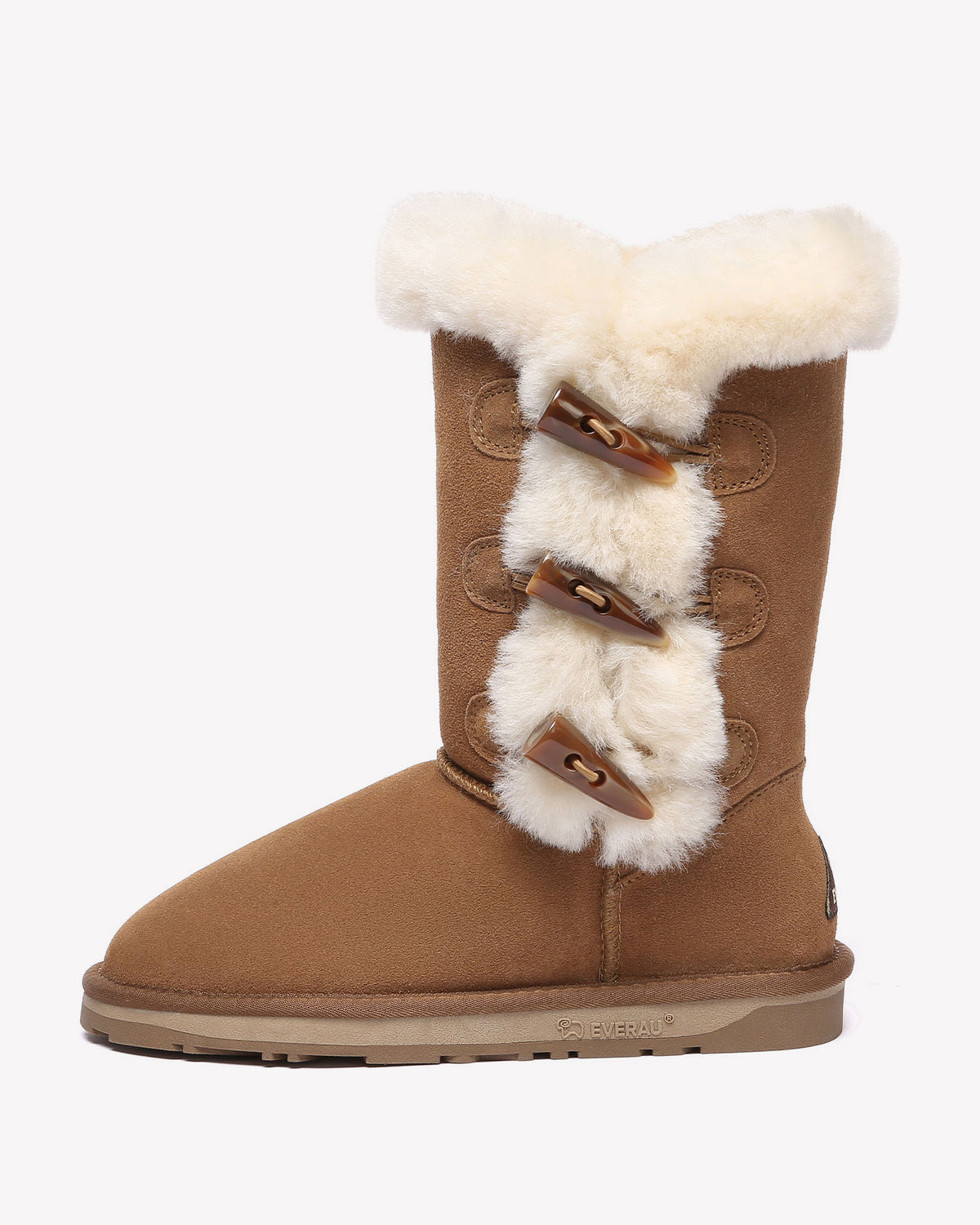 EVERAU Ashy Chestnut Tall Boots Botki Brązowe
