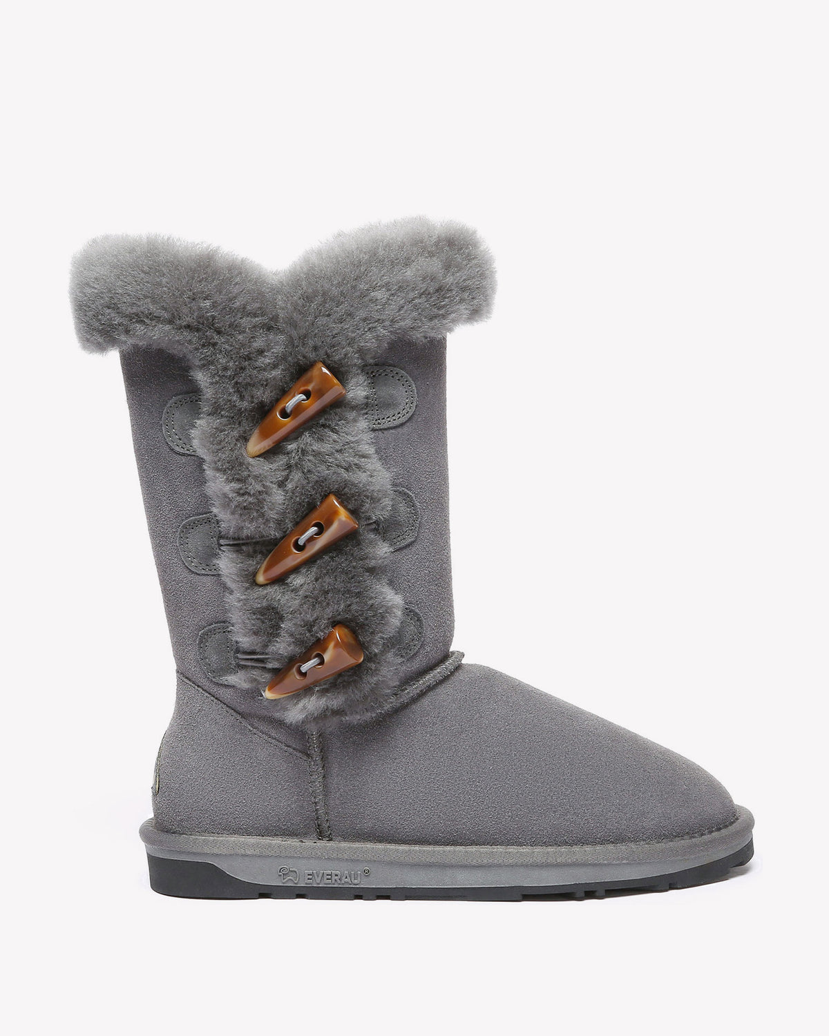 EVERAU Ashy Grey Tall Boots Botki Szare