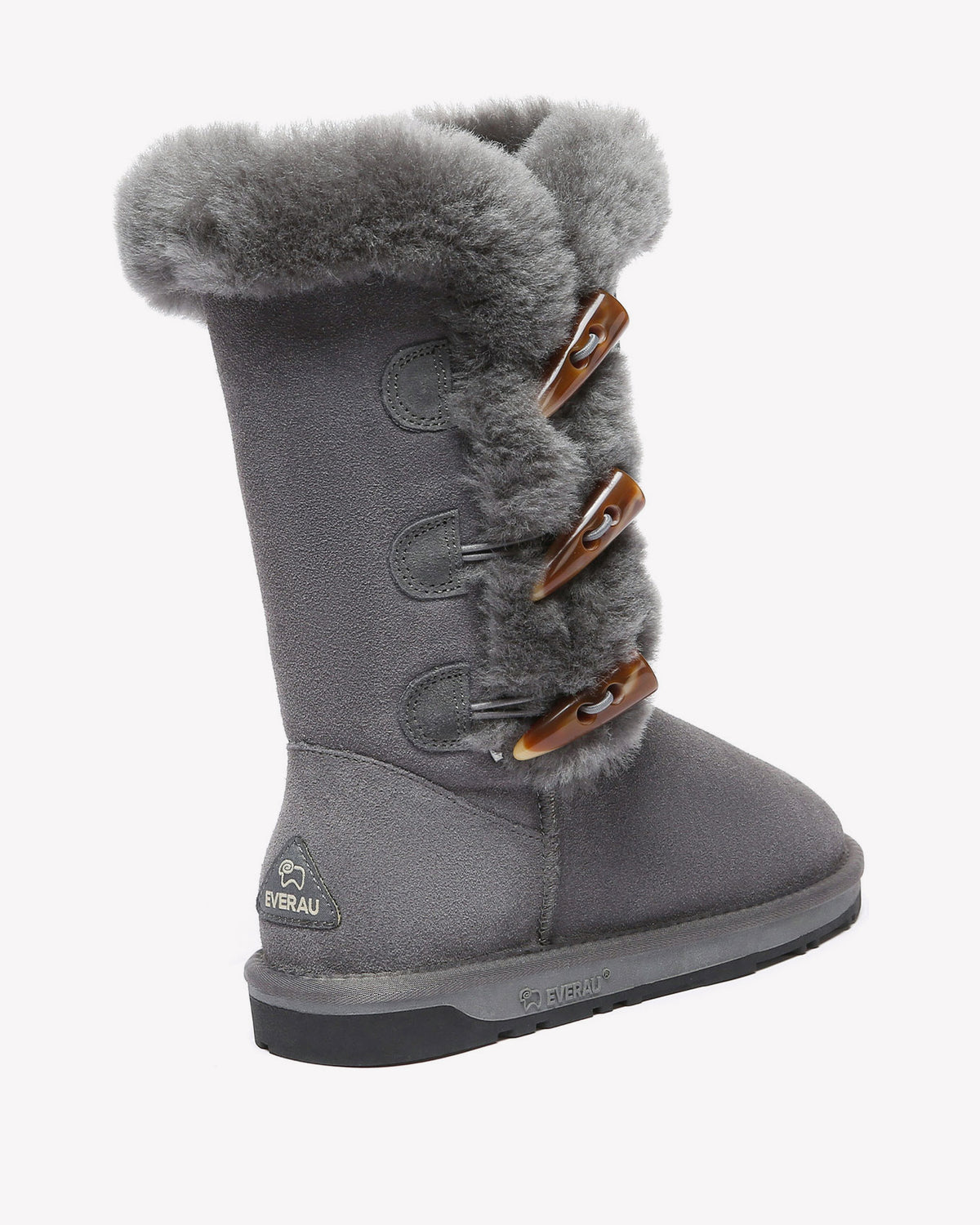 EVERAU Ashy Grey Tall Boots Botki Szare
