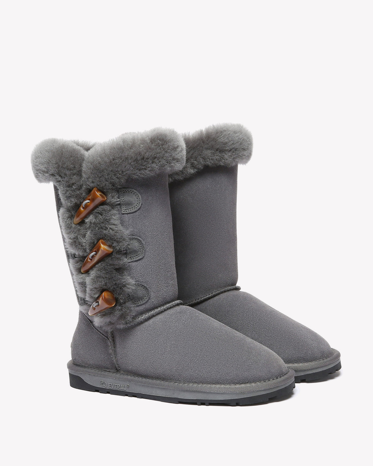 EVERAU Ashy Grey Tall Boots Botki Szare