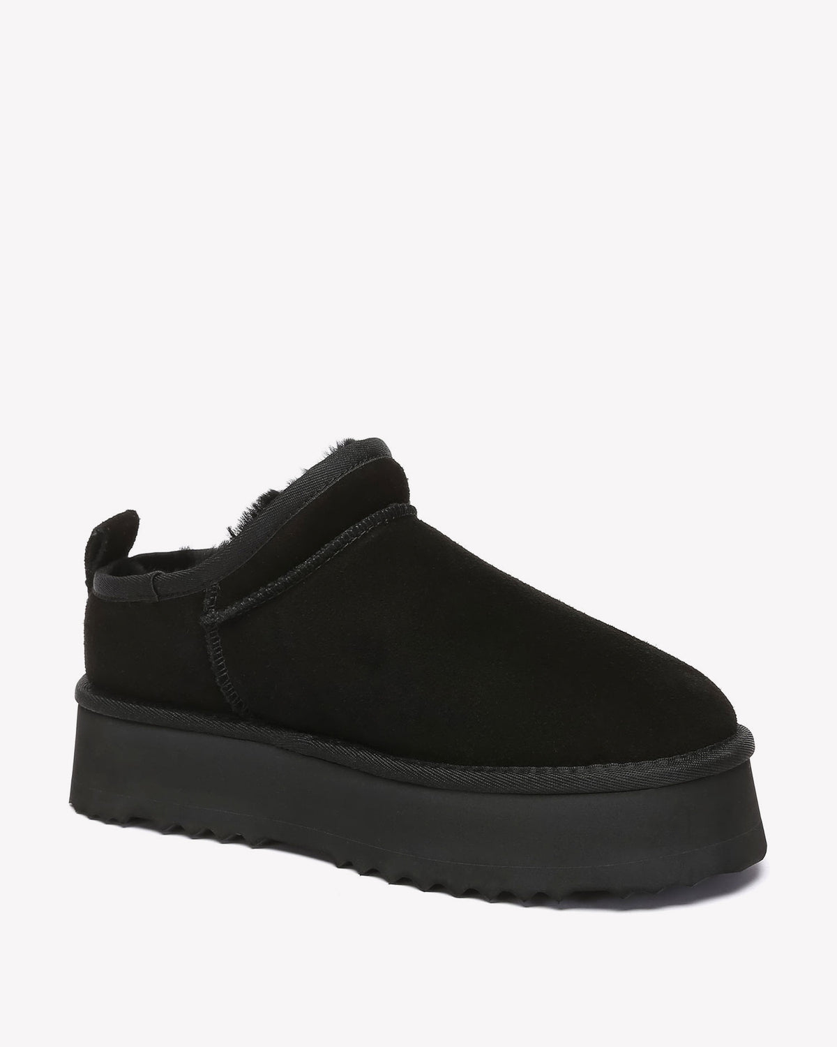 EVERAU Partridge Black Platform Ultra Mini Boots Botki Czarne