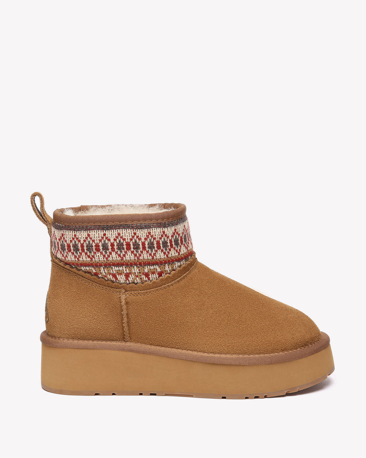 EVERAU Plover Chestnut Ankle Platform Boots Botki Brązowe