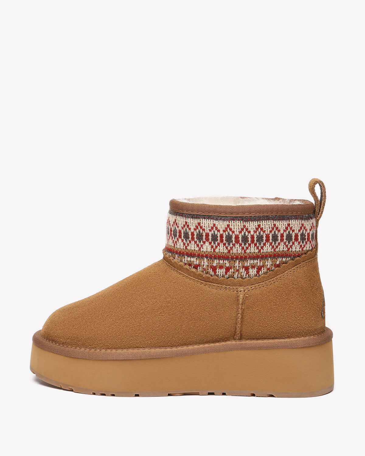 EVERAU Plover Chestnut Ankle Platform Boots Botki Brązowe
