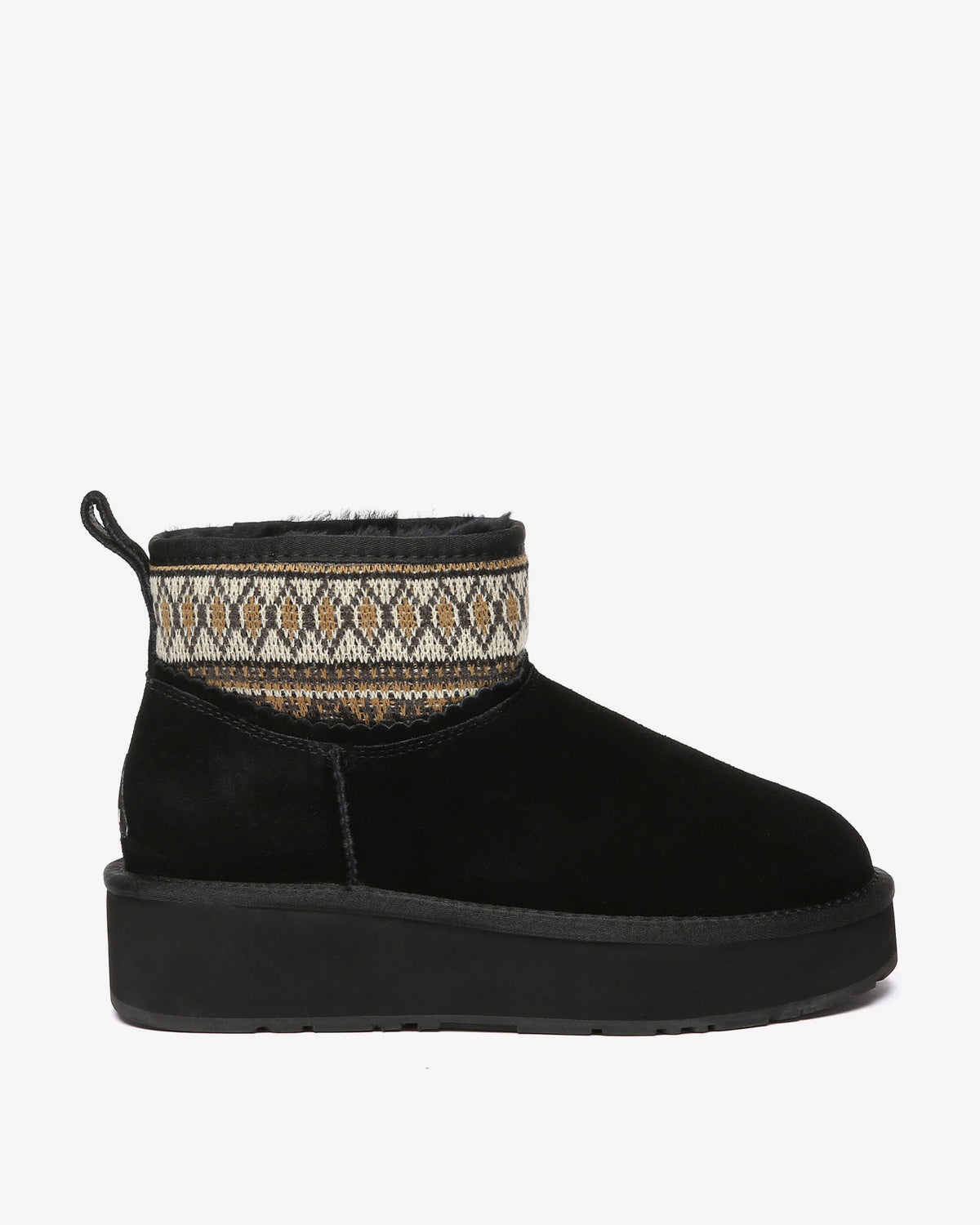 EVERAU Plover Black Ankle Platform Boots Botki Czarne