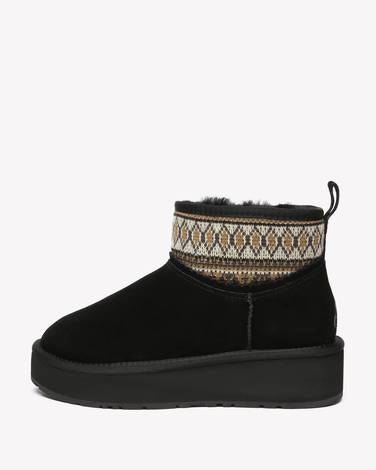 EVERAU Plover Black Ankle Platform Boots Botki Czarne
