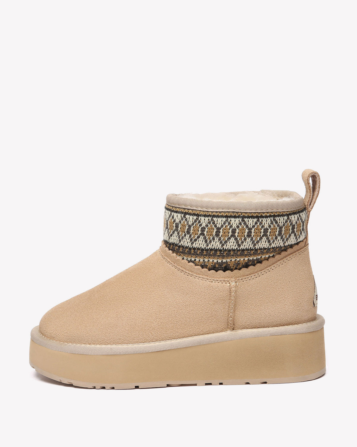 EVERAU Plover Sand Ankle Platform Boots Botki Beżowe