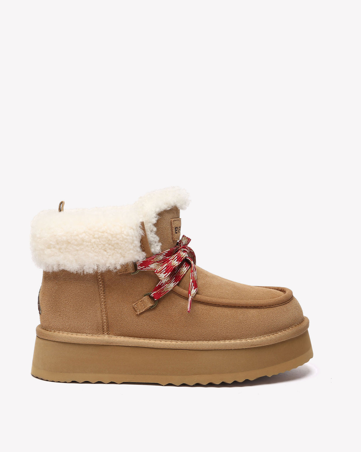 EVERAU Lapwing Chestnut Ankle Platform Boots Botki Brązowe