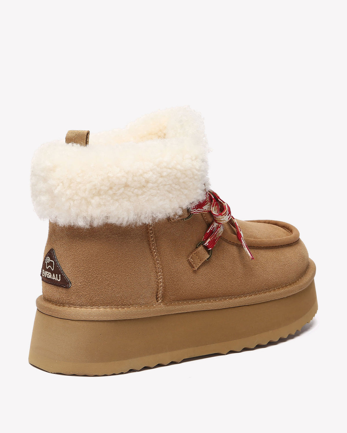 EVERAU Lapwing Chestnut Ankle Platform Boots Botki Brązowe