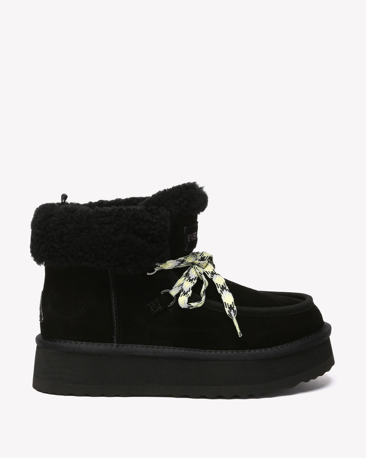 EVERAU Lapwing Black Ankle Platform Boots Botki Czarne
