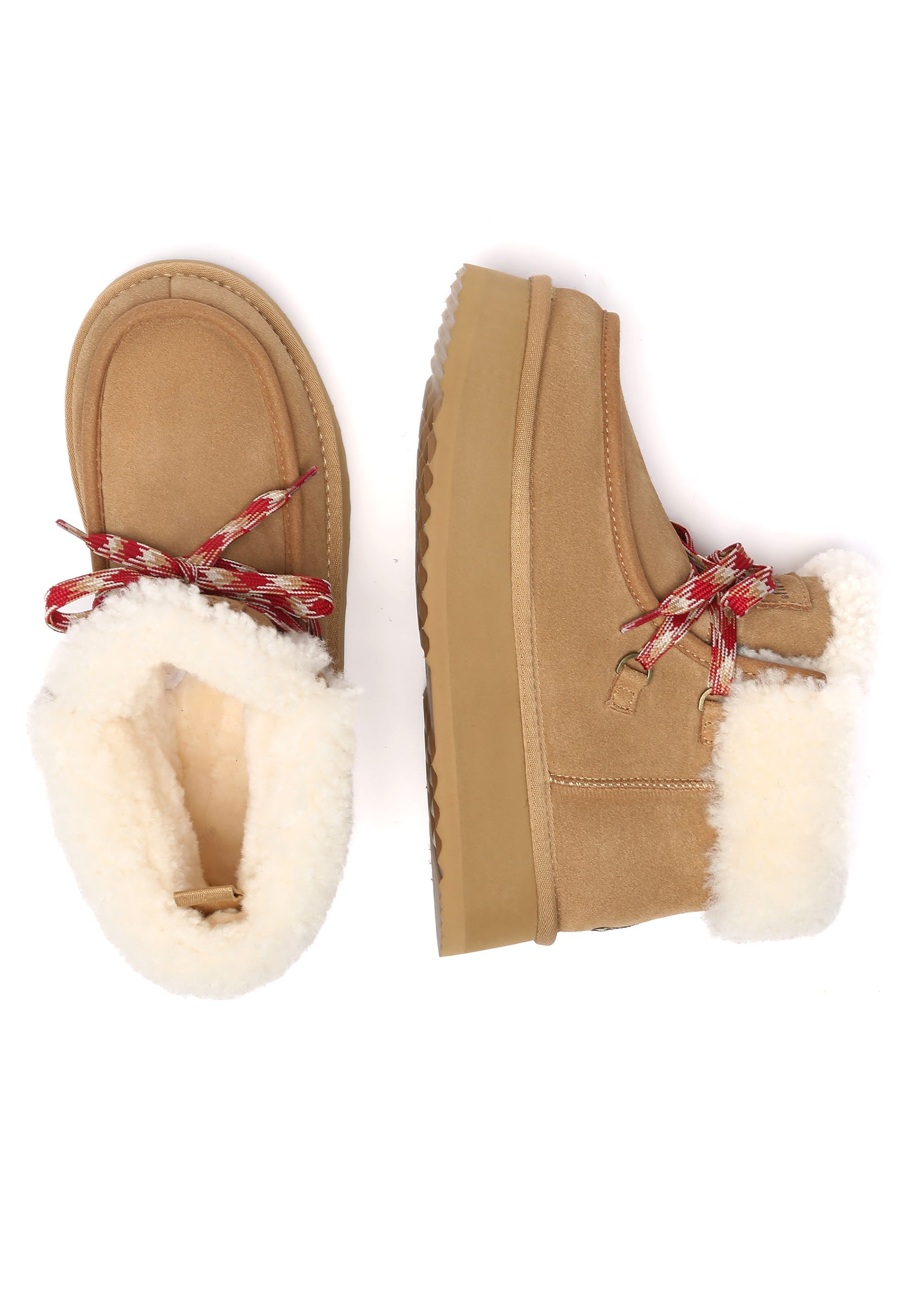 EVERAU Lapwing Chestnut Ankle Platform Boots Botki Brązowe