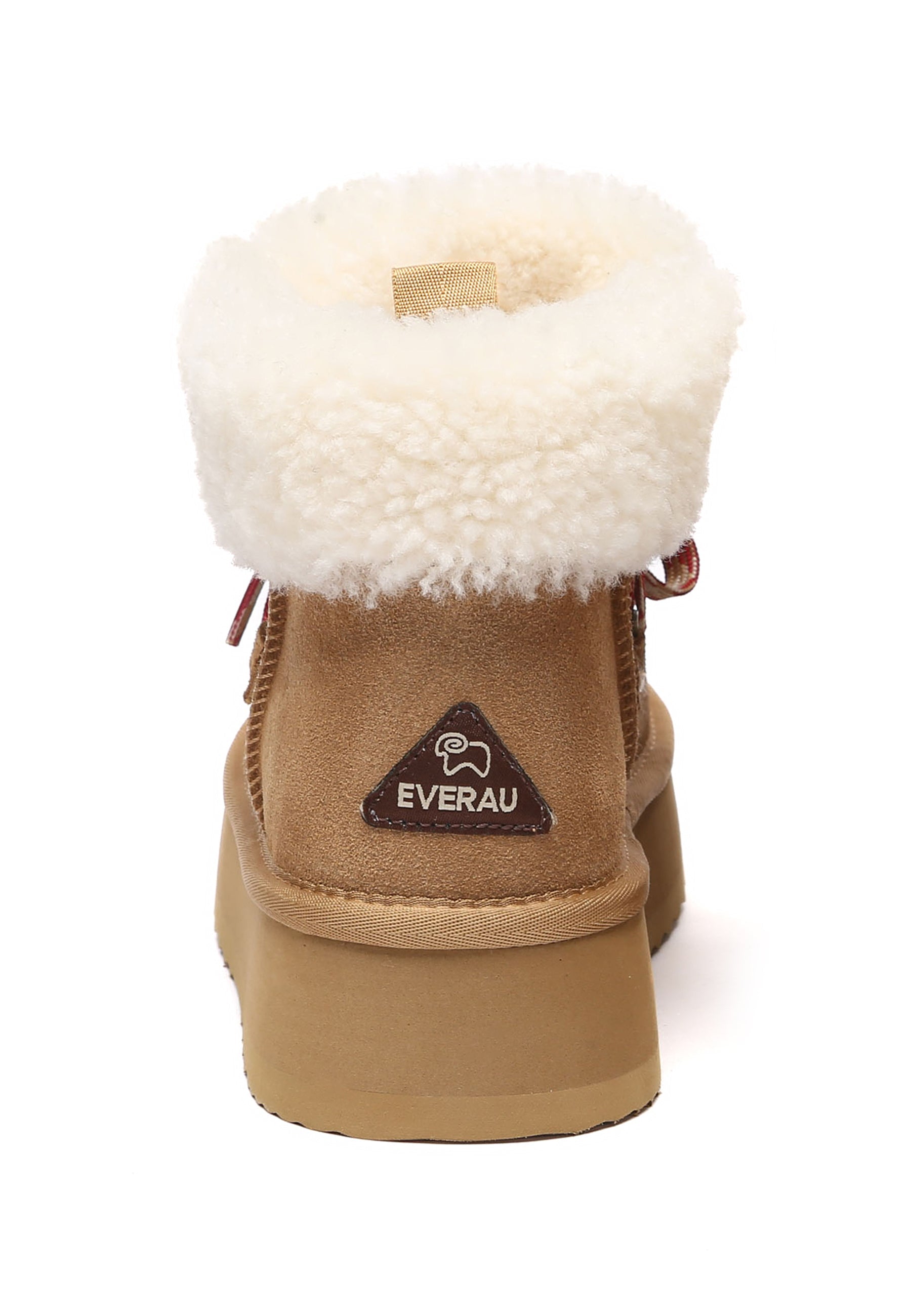 EVERAU Lapwing Chestnut Ankle Platform Boots Botki Brązowe