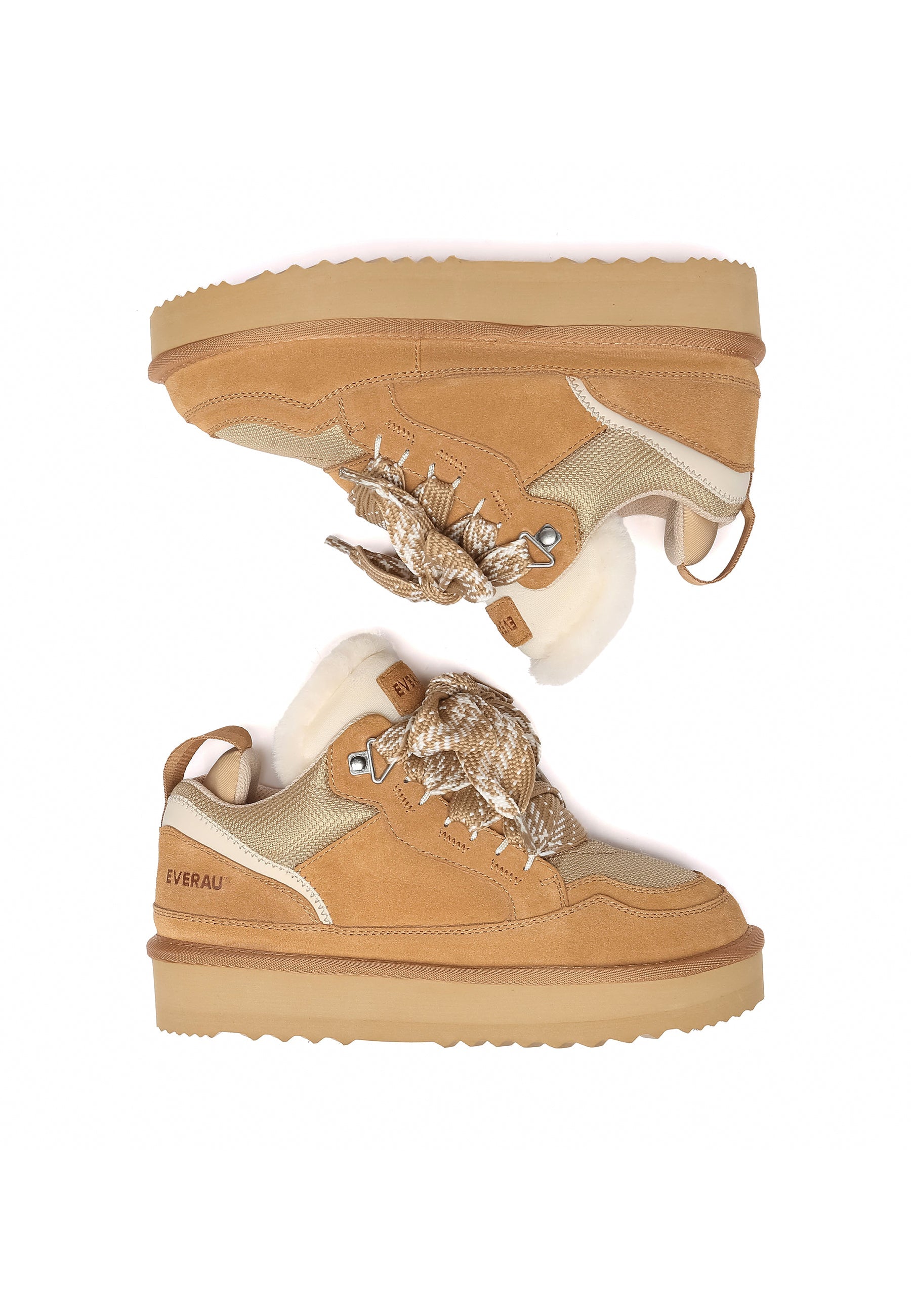 EVERAU Papuan Chestnut Lace up Sneakersy Brązowe