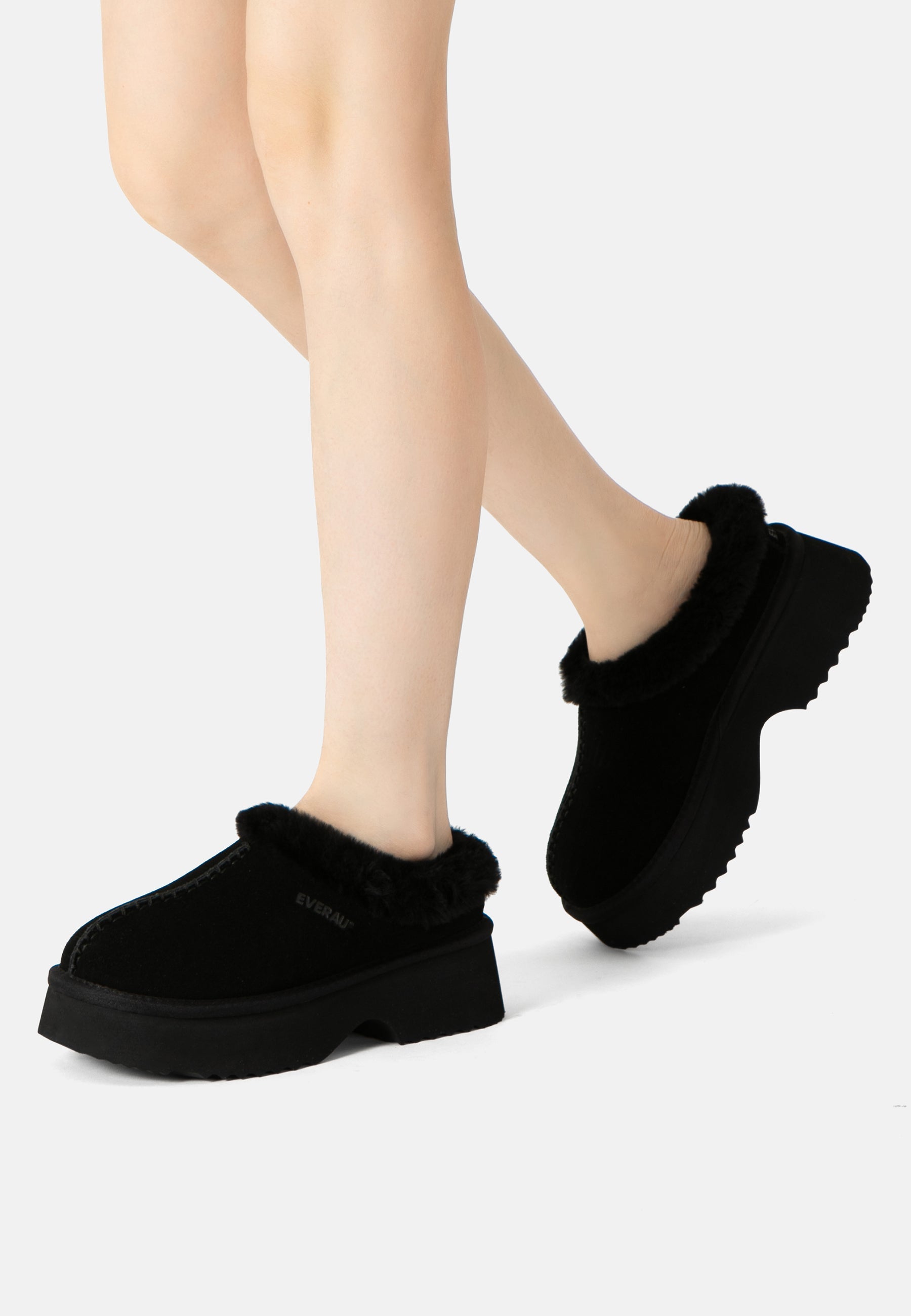 EVERAU Savanna Chunky Platform Boots Botki Czarne