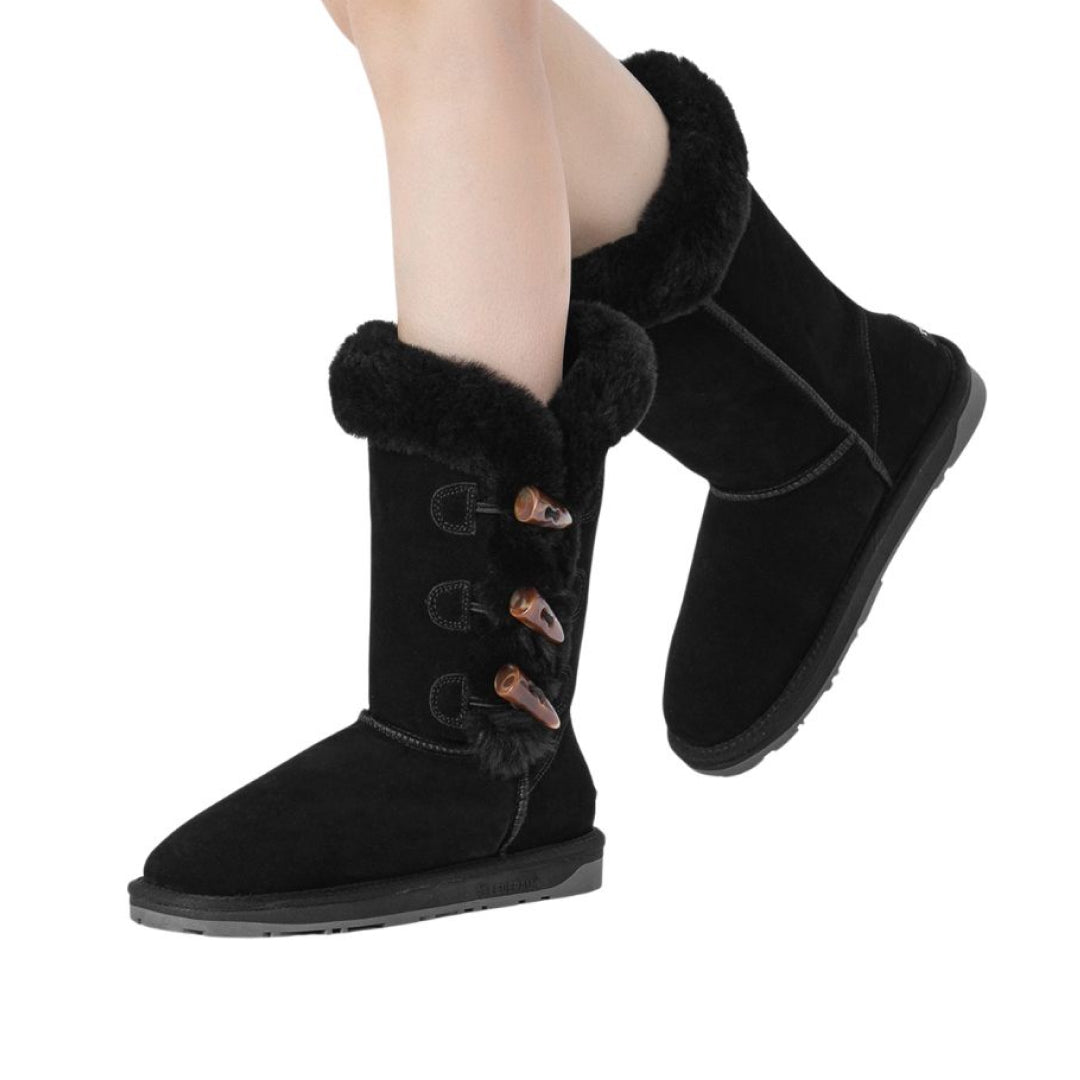 EVERAU Ashy Black Tall Boots Botki Czarne