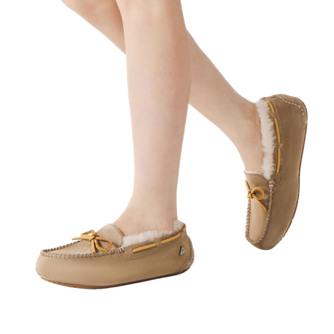 EVERAU Crested Leather Loafers Loafersy Brązowe