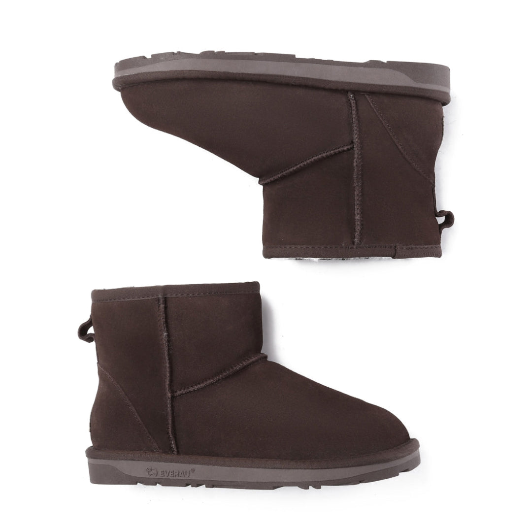EVERAU Emu Chocolate Mini Classic Boots Botki Brązowe
