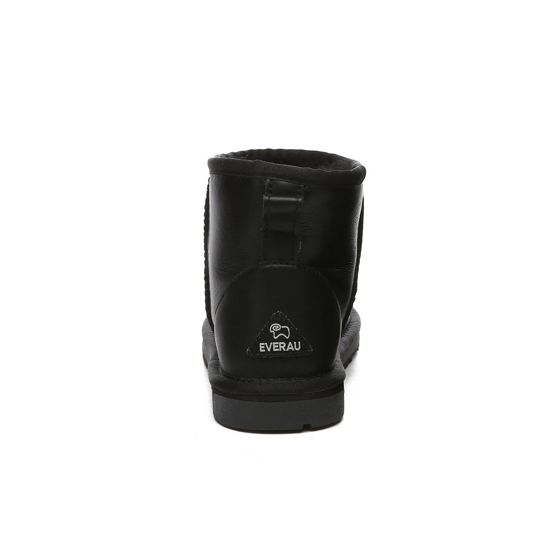 EVERAU Emu Nappa Black Mini Classic Boots Botki Czarne