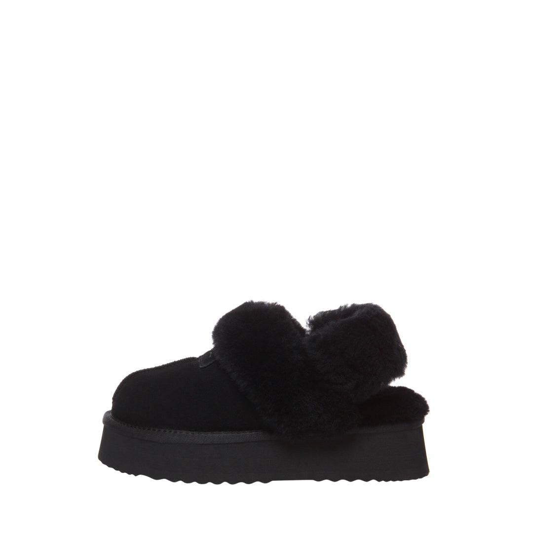 EVERAU Fantail Leather Slippers With Two Removable Straps Kapcie Czarne